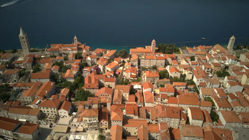 Altstadt von Rab aus der Luft
